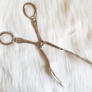 F.B Rogers Italy Silverplate Scissor Serving Tongs
